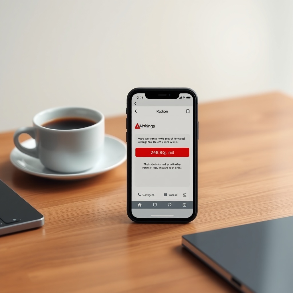 A clean photorealistic illustration of a smartphone showing an email notification from Air